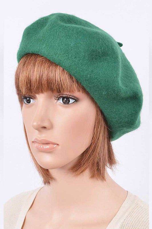 Wool Blend Beret Minimalist Everyday Wear Accessory