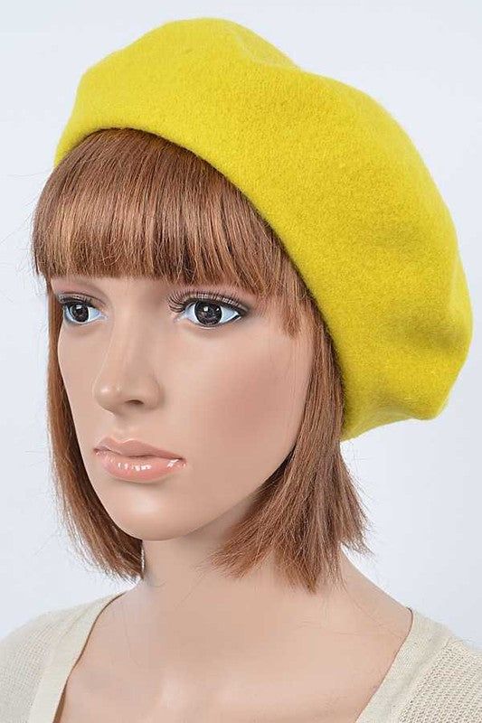 Wool Blend Beret Minimalist Everyday Wear Accessory