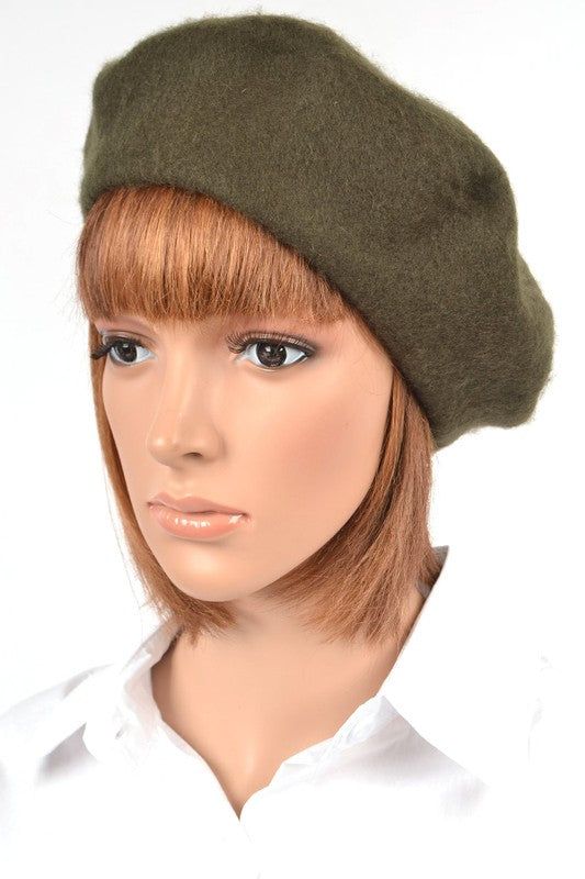 Wool Blend Beret Minimalist Everyday Wear Accessory