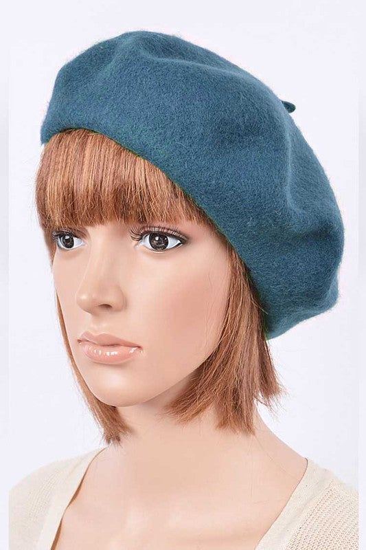 Wool Blend Beret Minimalist Everyday Wear Accessory