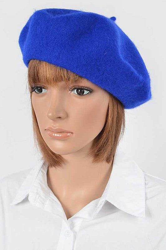 Wool Blend Beret Minimalist Everyday Wear Accessory