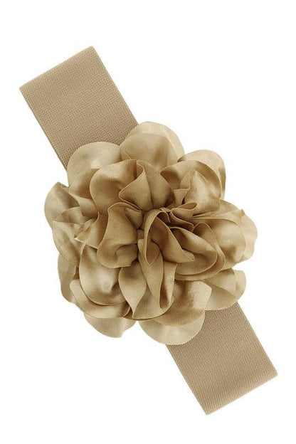 Chiffon Flower Charm Elastic Belt Minimalist Modern