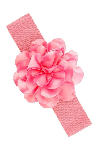 Chiffon Flower Charm Elastic Belt Minimalist Modern