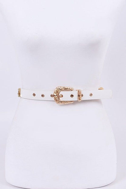 Chunky Chain Accent Iconic Belt Polyurethane Modern