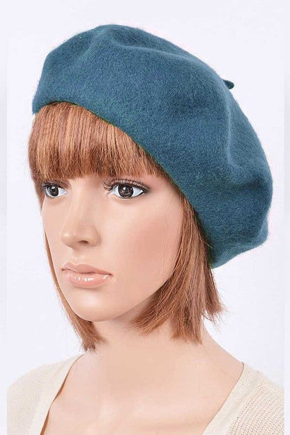 Wool Blend Beret Minimalist Everyday Wear Accessory